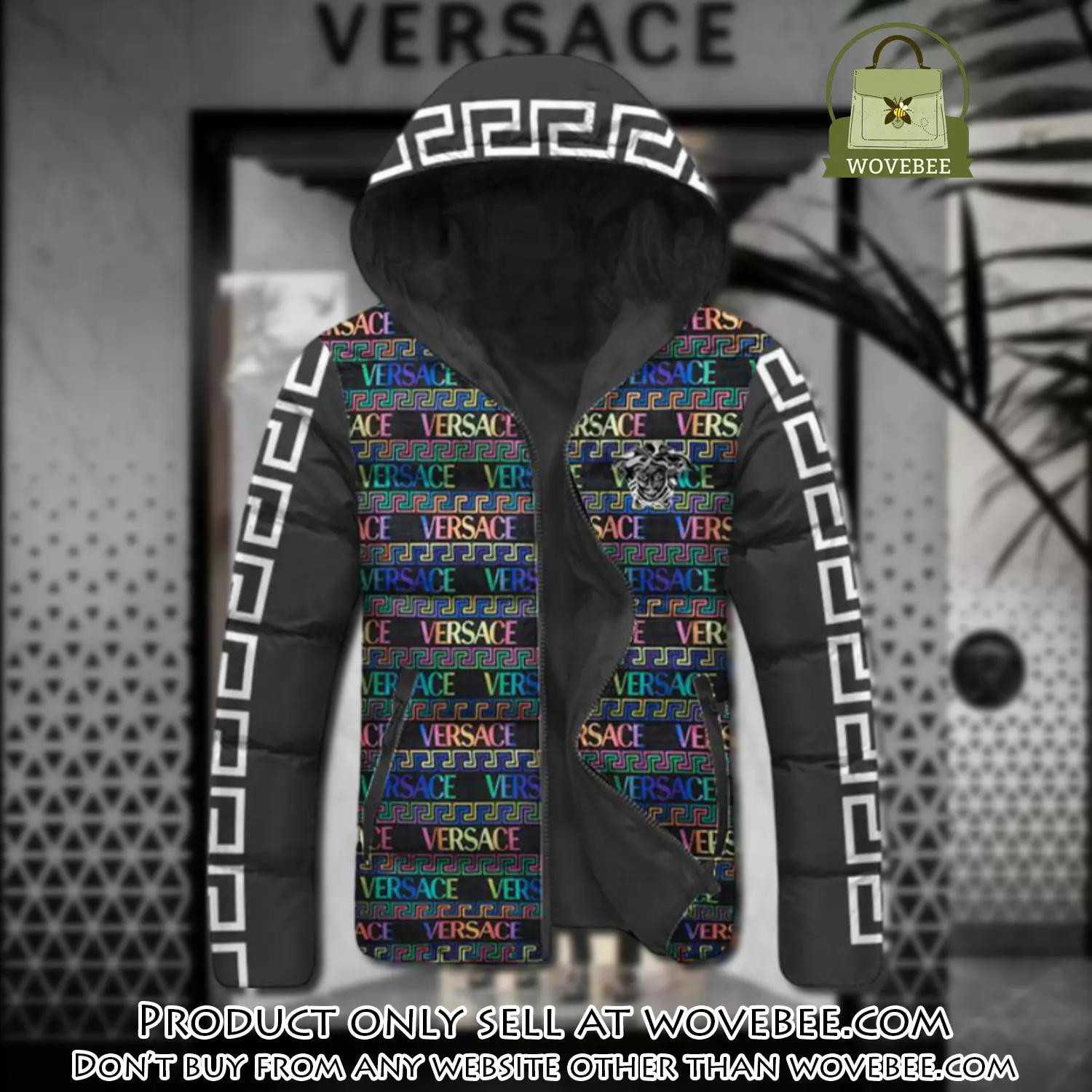 Versace downfilled coat ultralight down jacket outdoor jacket warm outwear dfj1022 wvb0810104